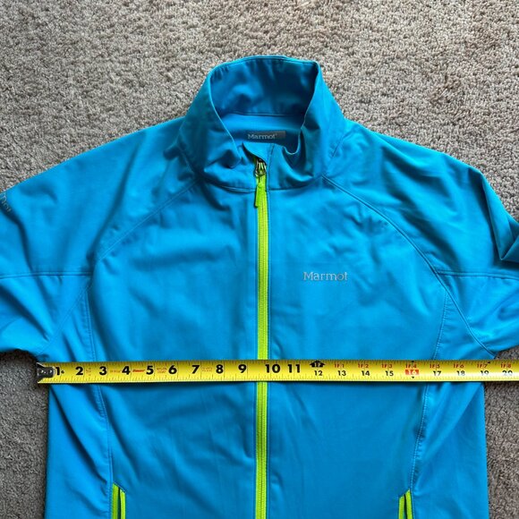 Marmot Jacket Womens Large Full Zip Mock Neck Running Activewear Blue Pockets - Picture 7 of 12
